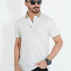 Men Polo Shirt- White