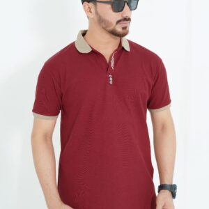 Men Polo Shirt- Maroon